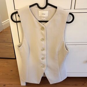 Wilfred Cream Regal Vest Heather Matte Pearl